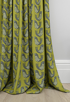 Scandi Birds, Kiwi - Made to Measure Curtains